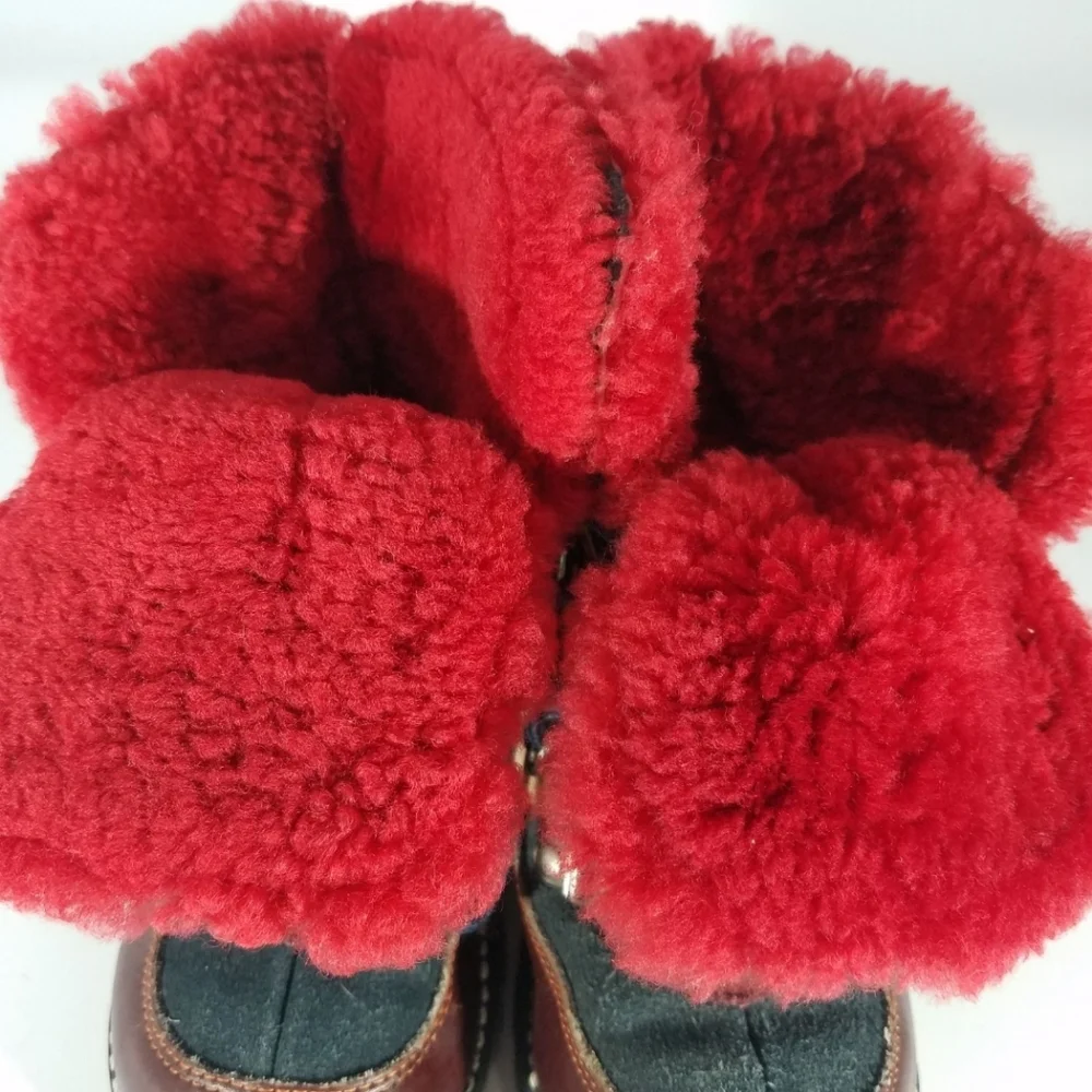 Antilopa Toddler Boys 28 Suede and Sheepskin Fleece Lined Boots *Note Scuffs